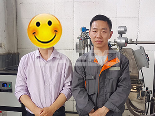 無錫某公司10L陶瓷砂磨機項目調試成功