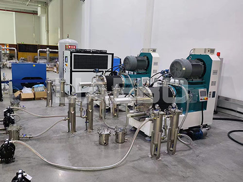 蘇州某公司50l砂磨機項目調試成功